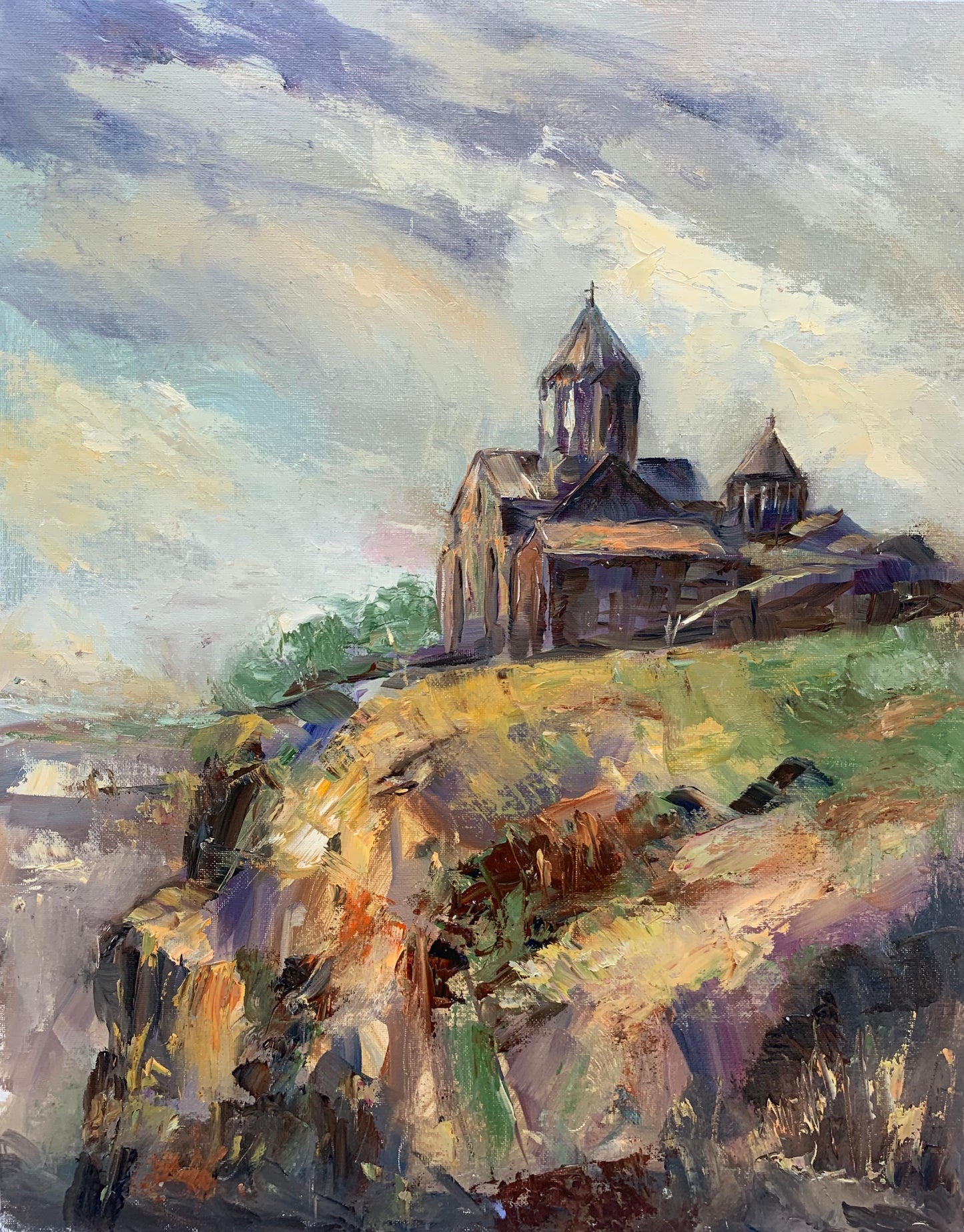 Church on a Hill | 16"x20"