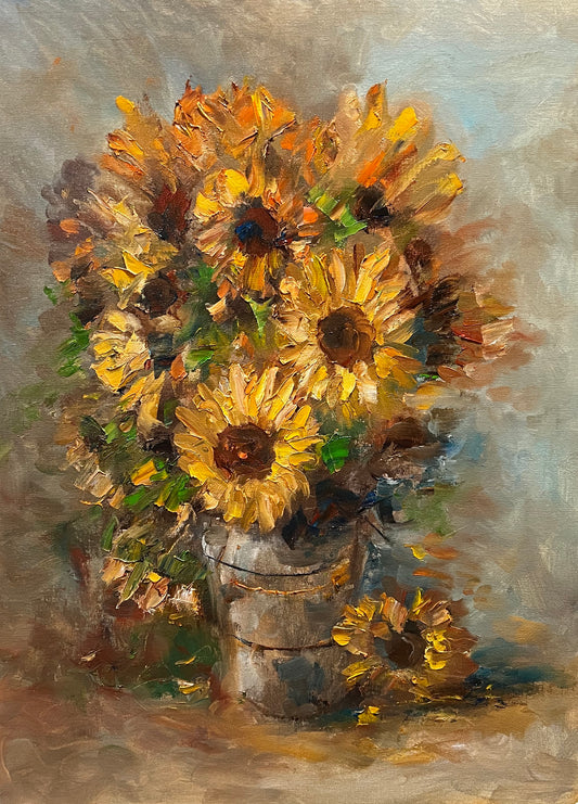 Sunflowers in a Vase | 18"x24"