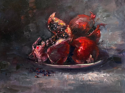 Opened Pomegranates | 18”x14”