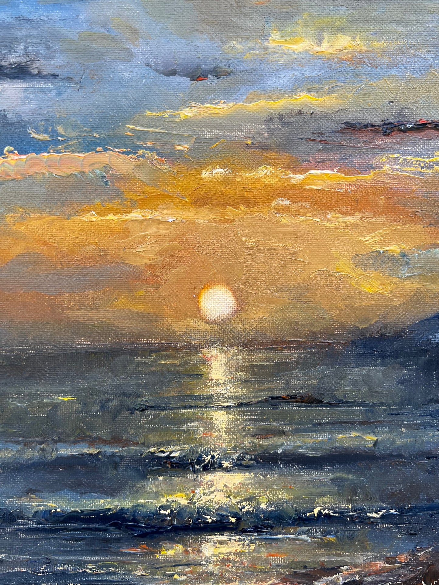 Sun Resting on the Horizon | 16”x12”