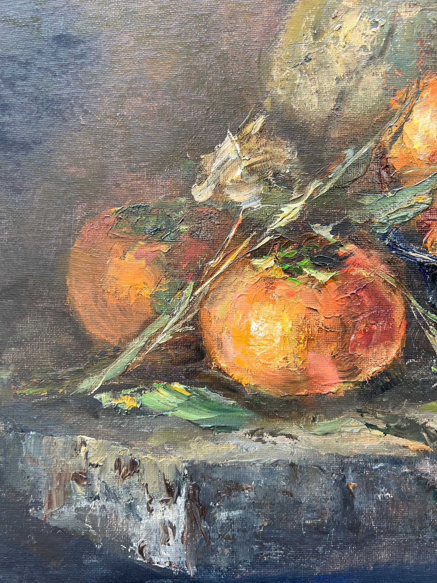 Persimmons and a Clay Vase | 20”x16”