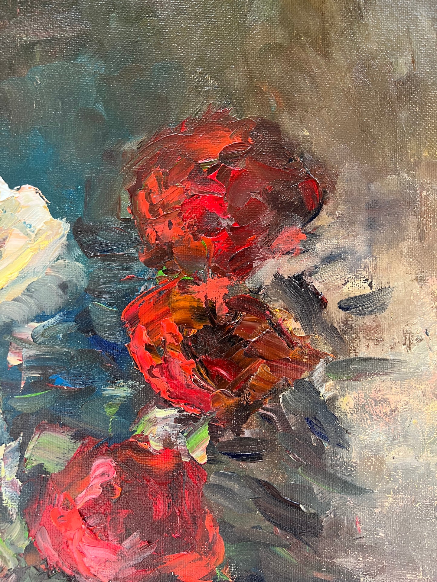 Red and White Roses | 18”x24”