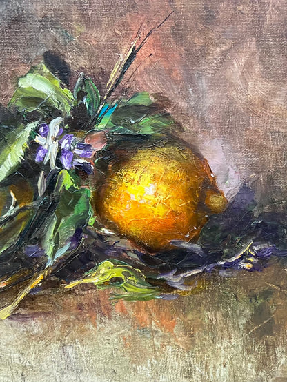 Still Life with Lemons and Lemon Blossom | 14"x11"