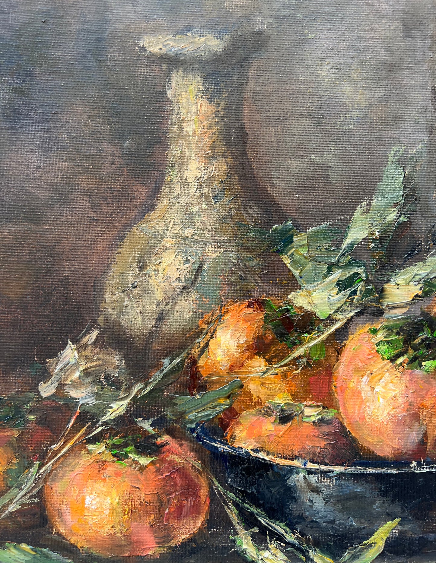 Persimmons and a Clay Vase | 20”x16”