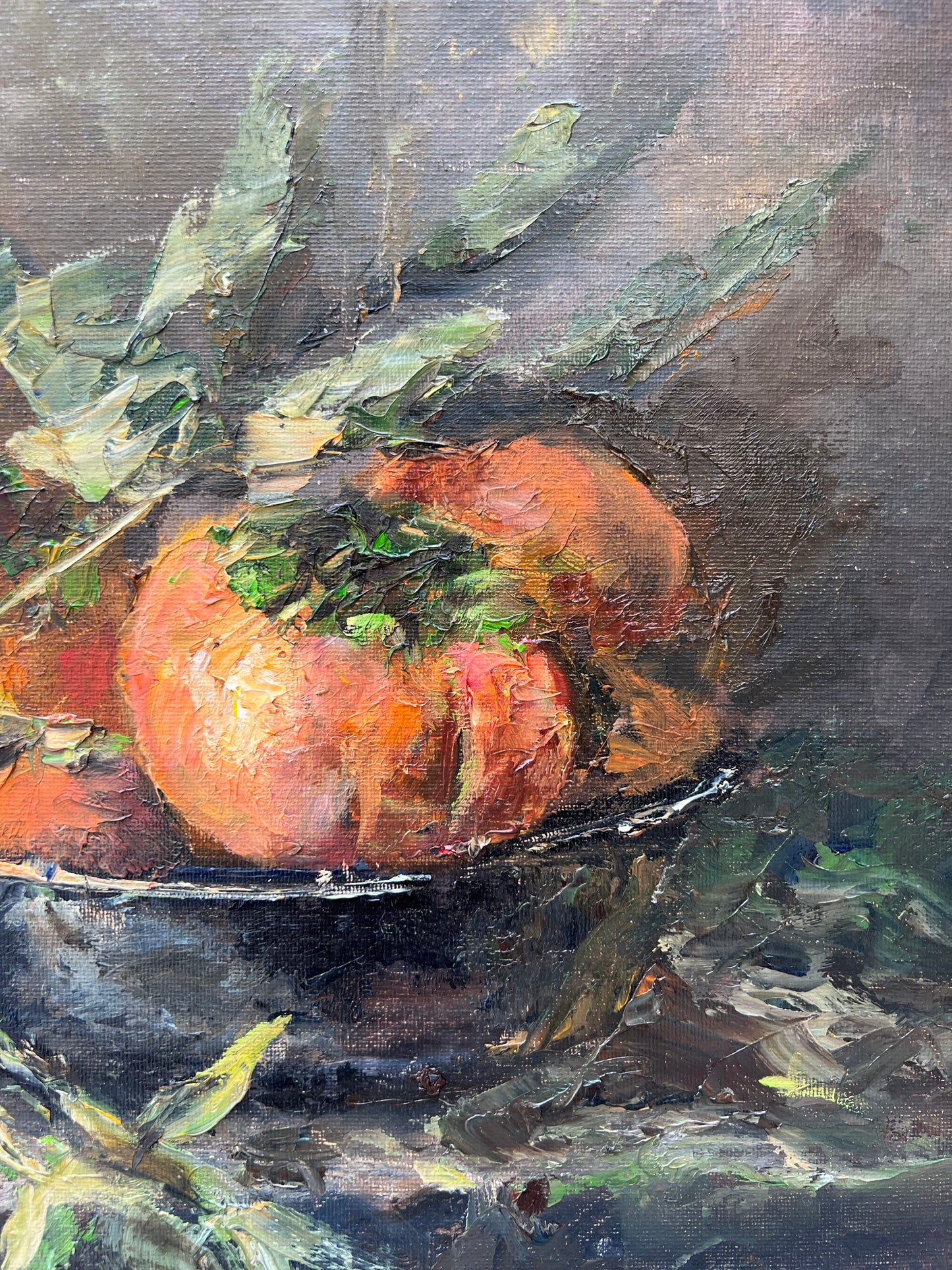 Persimmons and a Clay Vase | 20”x16”