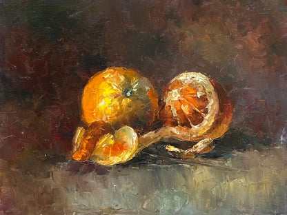 Peeled Orange Still Life | 18”x14”