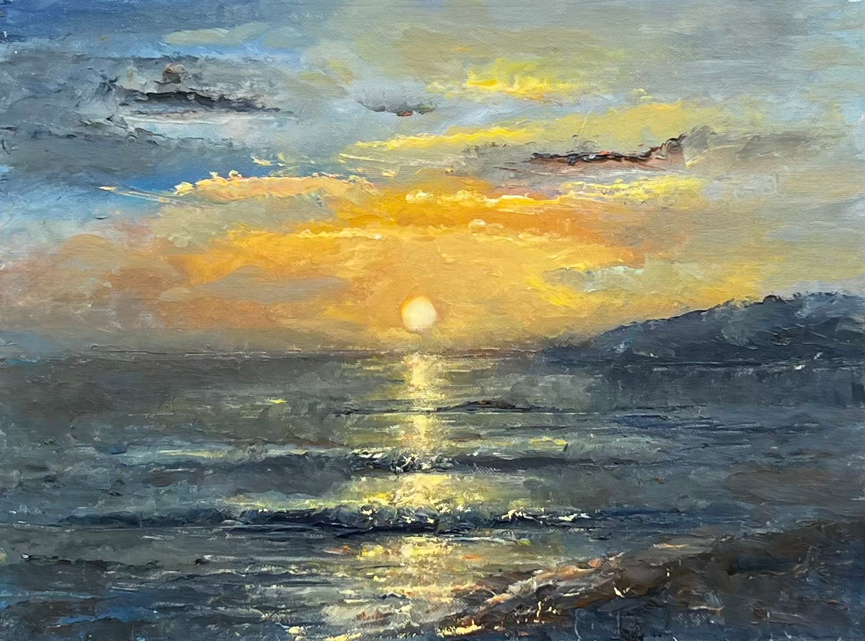 Sun Resting on the Horizon | 16”x12”