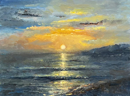 Sun Resting on the Horizon | 16”x12”